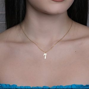 Matte Silver Number 3 Necklace